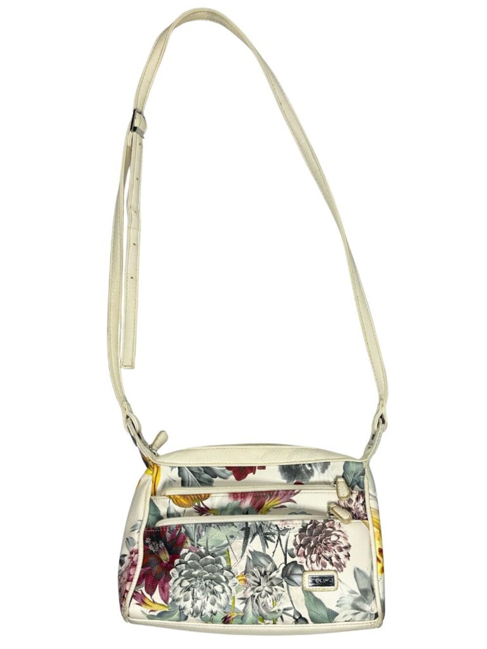 Koltov Collections Floral Crossbody Purse Teal Pink Beige Spring Summer Cottage
